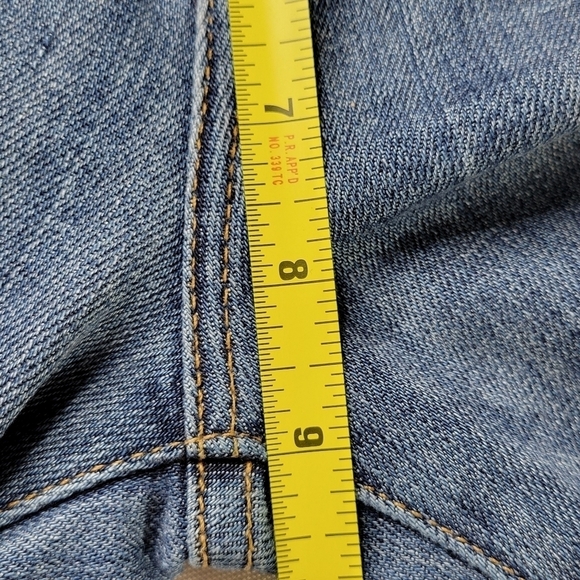 Frame Le Skinny de Jeanne Jeans Women Sz 29 31X29 Scooped Frayed Hem Distressed - Picture 12 of 14